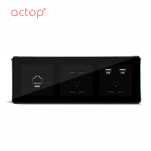 Black Switch Panel Tact Untuk Proyek Hotel