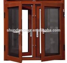 wood security glass window mosquito net