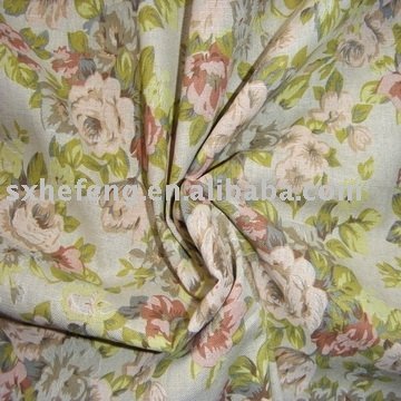composition fabric rayon linen blended printed metarail