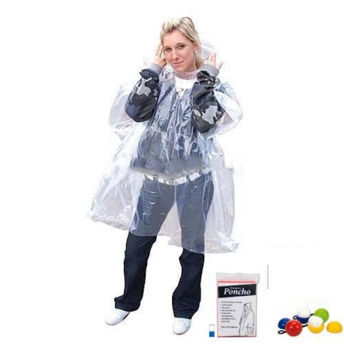 Pe Printed Customized Disposable pe Transparent rain poncho