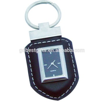 PU leather keychain with watch