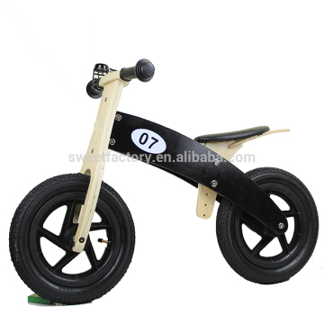 Kids wooden balance bike running bike