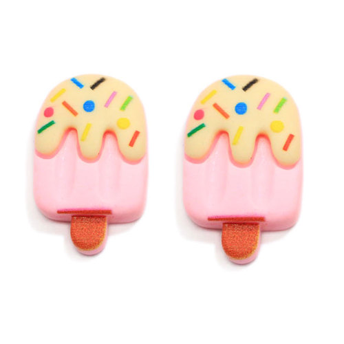 Nieuwe Kerst Ontwerp Hars Ijs-lolly Plaksteen Cabochons Kawaii Xmas Popsicle Plat Hars Cabochons Haar Boog Centrum Craft DIY