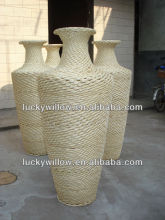 larger wicker flower vase