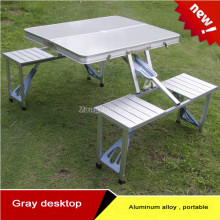 Outdoor Aluminum Alloy Portable Folding Siamese Tables and Chairs