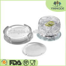 Round Glass Coaster Set