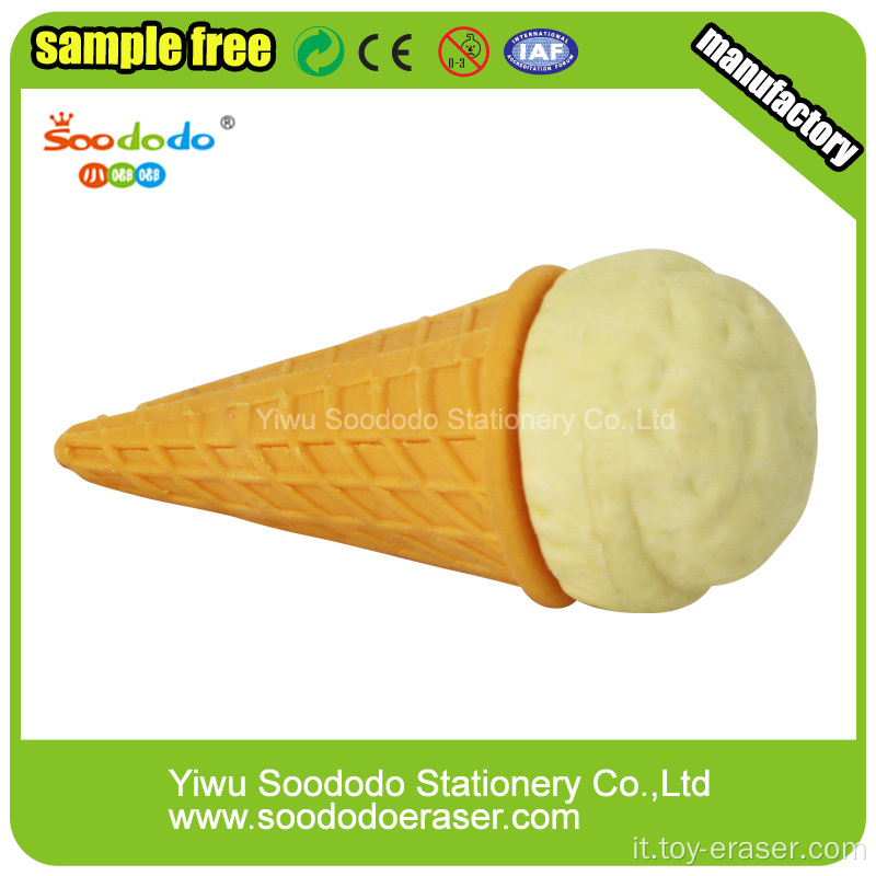 Ice-Cream Cone Eraser forma, Eraser di promozione del giocattolo cancelleria