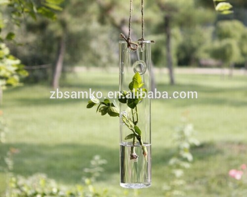 Cylinder borosilicate glass vase