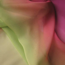 Fashionable 6mm Two Tone Silk Chiffon Fabric,Hand Painting Shaded Chiffon