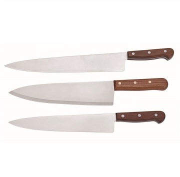 12 Inch Stainless Steel Wood Handle Cook Knife