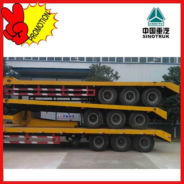 Sinotruk Hot Sale 40ft 3 Axles Flatbed Semi Trailer Trucks