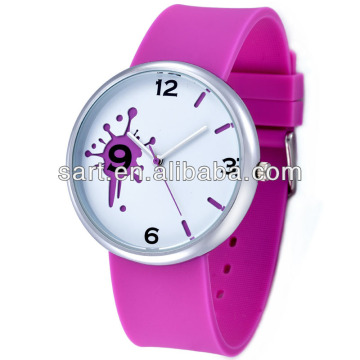 Unisex silicone strap alloy case designer watches