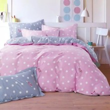 300TC organic cotton printing 4pcs king size quilt cover