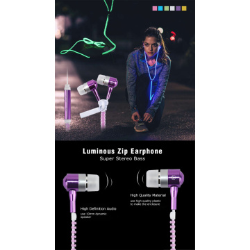 Luminous Metal Earphone Glow In The Dark