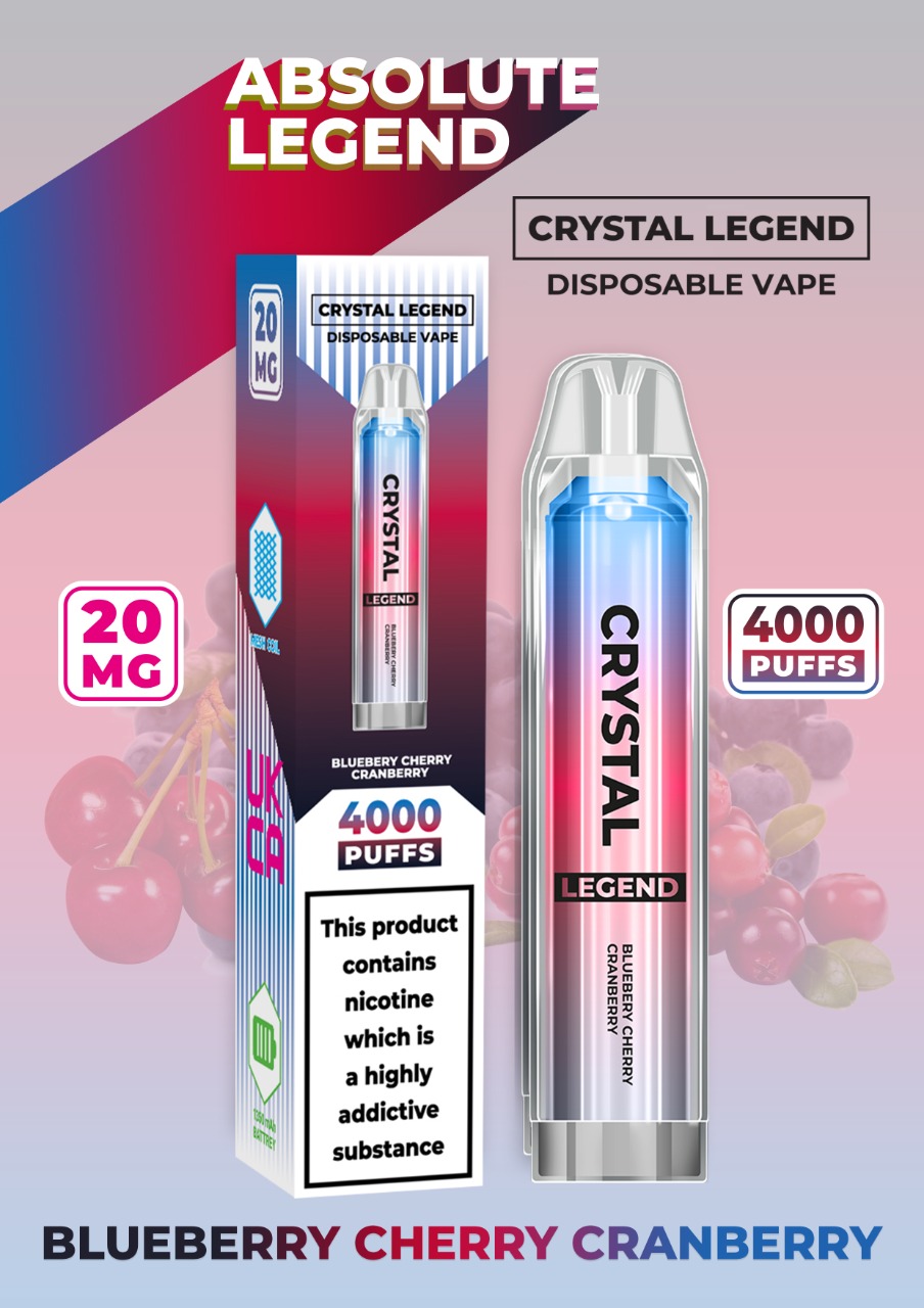 Crystal Legend 4000 Puff 20Mg Disposable Vape Wholesale