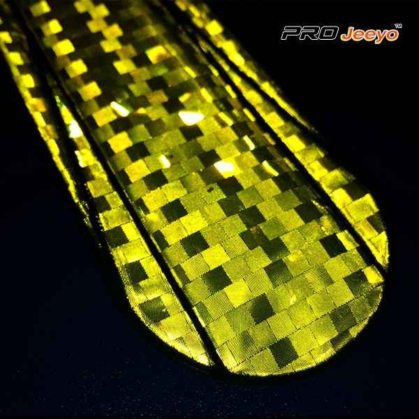 WB-MAX005 PVC Yellow crystal Lattice Safety LED light Slap Band