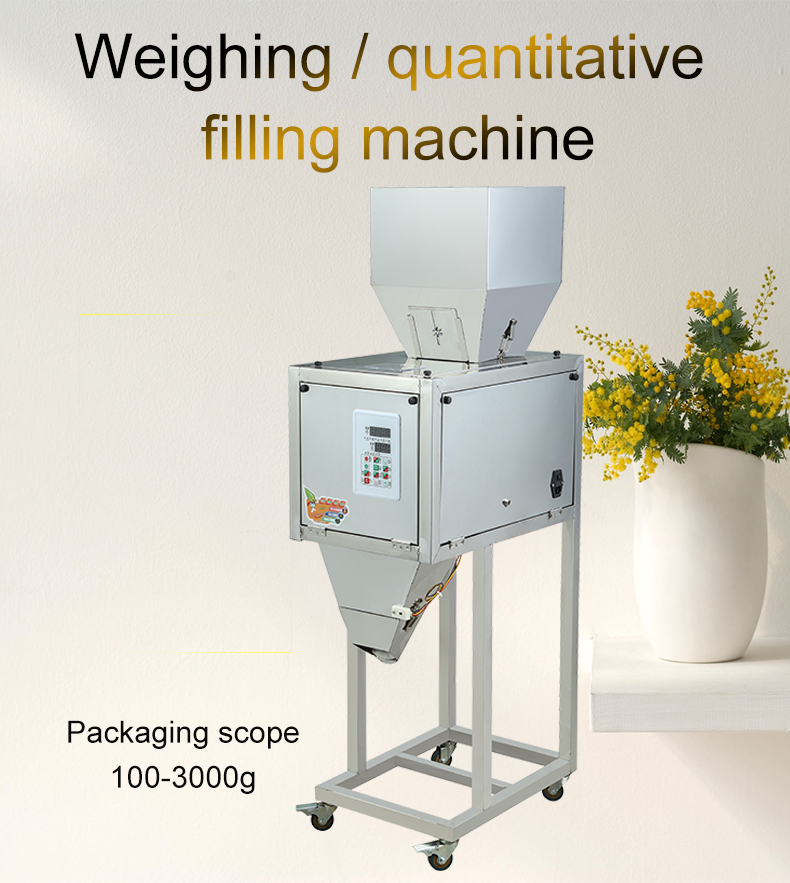 Particle powder packaging machine Vertical packager Semi Automatic Granule/Rice/Coffee/Corn/Bean Weighing Filling Machine