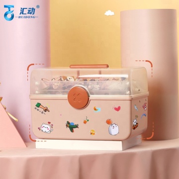 Colorful Tiered Hair Accessory and Makeup Organizer: Portable & Eco-Friendly Storage Box