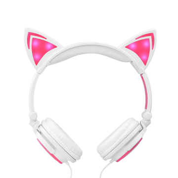 Headphones factory LED glowing Cat Ear Headphones