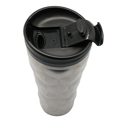 Unique Stainless Steel Vacuum Travel Mug 16oz Silver