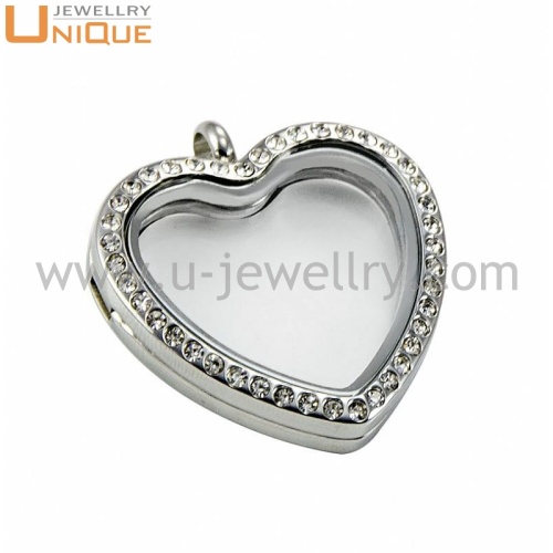 2014 hot selling high quality fashion heart 316L stainless steel wholesale glass locket (LP0033 )