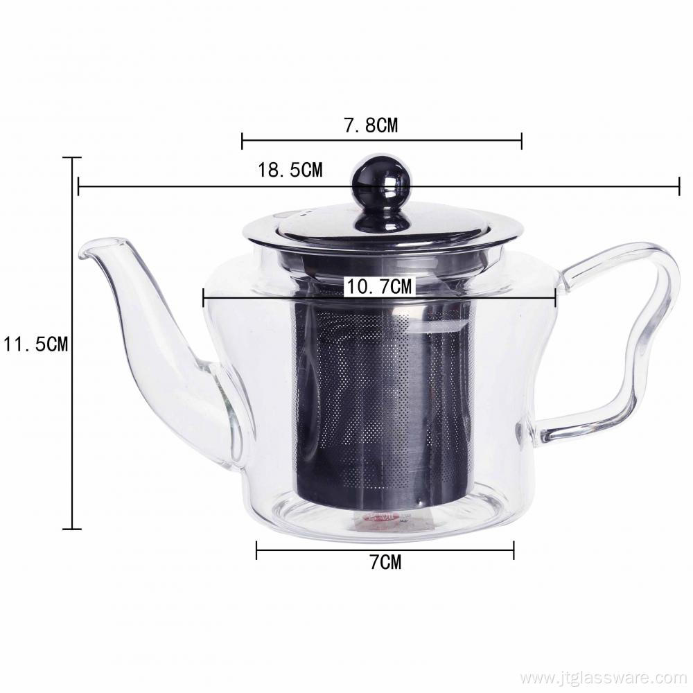 Best Selling Glass Teapot Stainless Steel Infuser