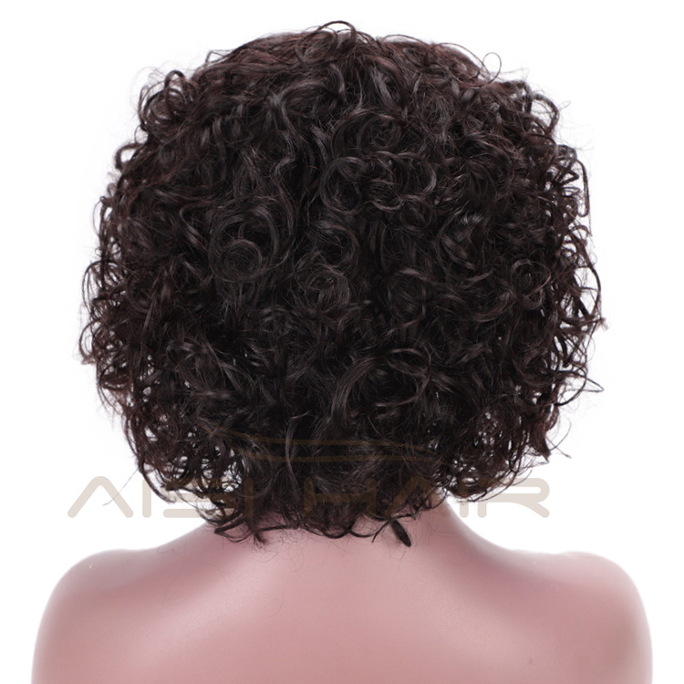 Aisi Hair Lace Front Human Hair Short Wavy Bob Wigs Brazilian  Kinky Afro Curly Frontal Natural Black Wigs for Black Women