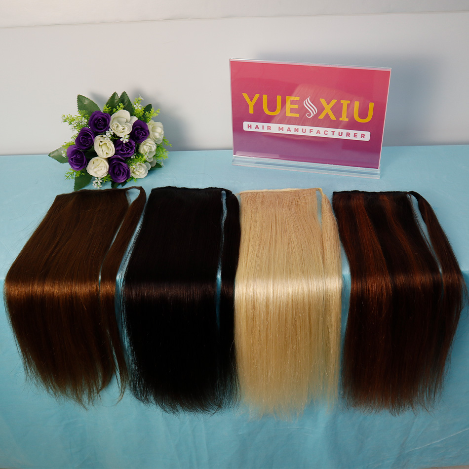 Unprocessed Natural Human Hair Ponytail Extension 100g Full Ponytail Wig Brazilian Hair Clip Ponytail Human Hair Extensions