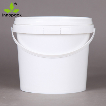 printed round 4l plastic pail bucket with lid