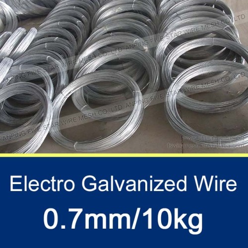 0.7mm, 10kg/roll Electro Galvanized Wire for Sale