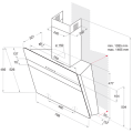 Hotpoint Extractor Hood Tempered Glass