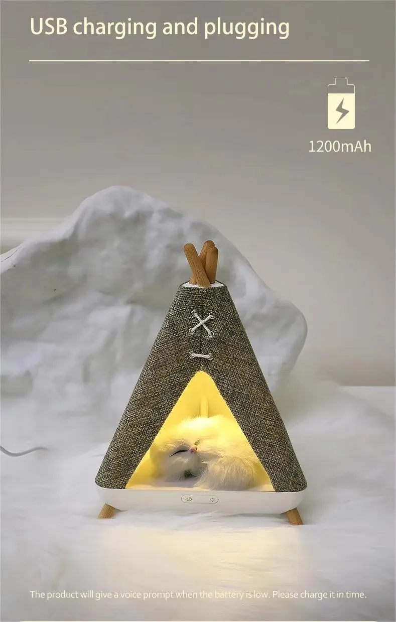 Portable Bluetooth Speaker Tent with Colorful LED Night Light