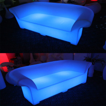 Plástico brillo LED sofá doble de los muebles (h013)