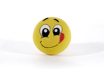 Smile Face Latex Dog Ball Toy 6.5cm