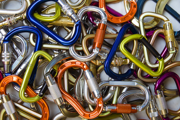 اللون الأسود الصلب 2T Carabiner القدرات