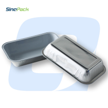 JX-215 white lacquered Aluminium Foil Dish With Lid