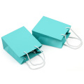 Rope Handle Green Scarf Packaging Paper Bag Wholesale