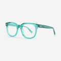 Bevelling Full-rim Square Acetate Men's Optical Frames