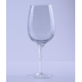 Ensemble de vin en verre transparent motif quadrillage