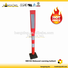 Bollard: WB105 1100mm 4pc reflector road rebound warning bollard, very flexible post