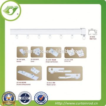 D0073 heavy double window curtain track with best curtain track runners