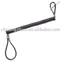 Fashion Plastic Steel Wire Spring Keychain