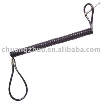 Fashion Plastic Steel Wire Spring Keychain