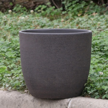 Mini argila cinza vaso de flores de vaso