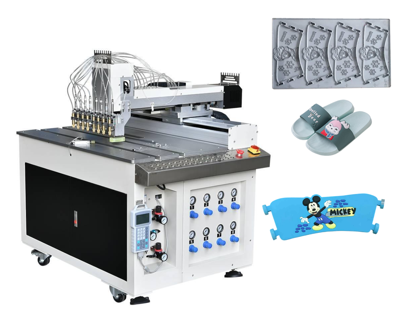 máy pha màu đế trên giày shoe upper base color dispensing machine