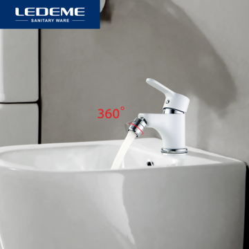 LEDEME Bidet Faucet Finished Deck Mounted Brass Bathroom Adjustable Single Hole Mixer Hot And Cold Tap Bidet Faucet L5003W