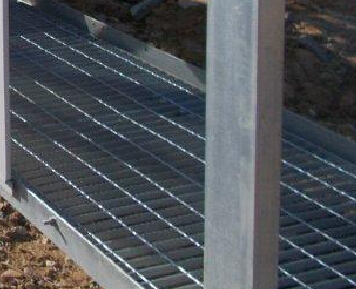 Walkway safety grating platform