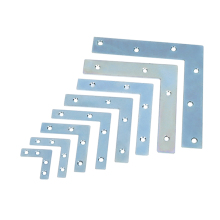 Zinc Plated Steel L-Shape Corner Brace for Flat Metal Shelf Brackets