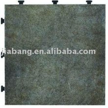 Interlocking tile, ceramic tile with PE base