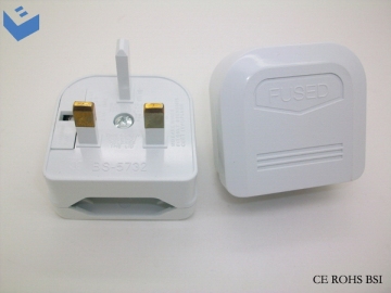 BS5732 Model EU to UK 2 Pin to 3 Pin Travel Plug Adapter